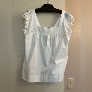 JCrew NWT sleeveless shirt white size 6
